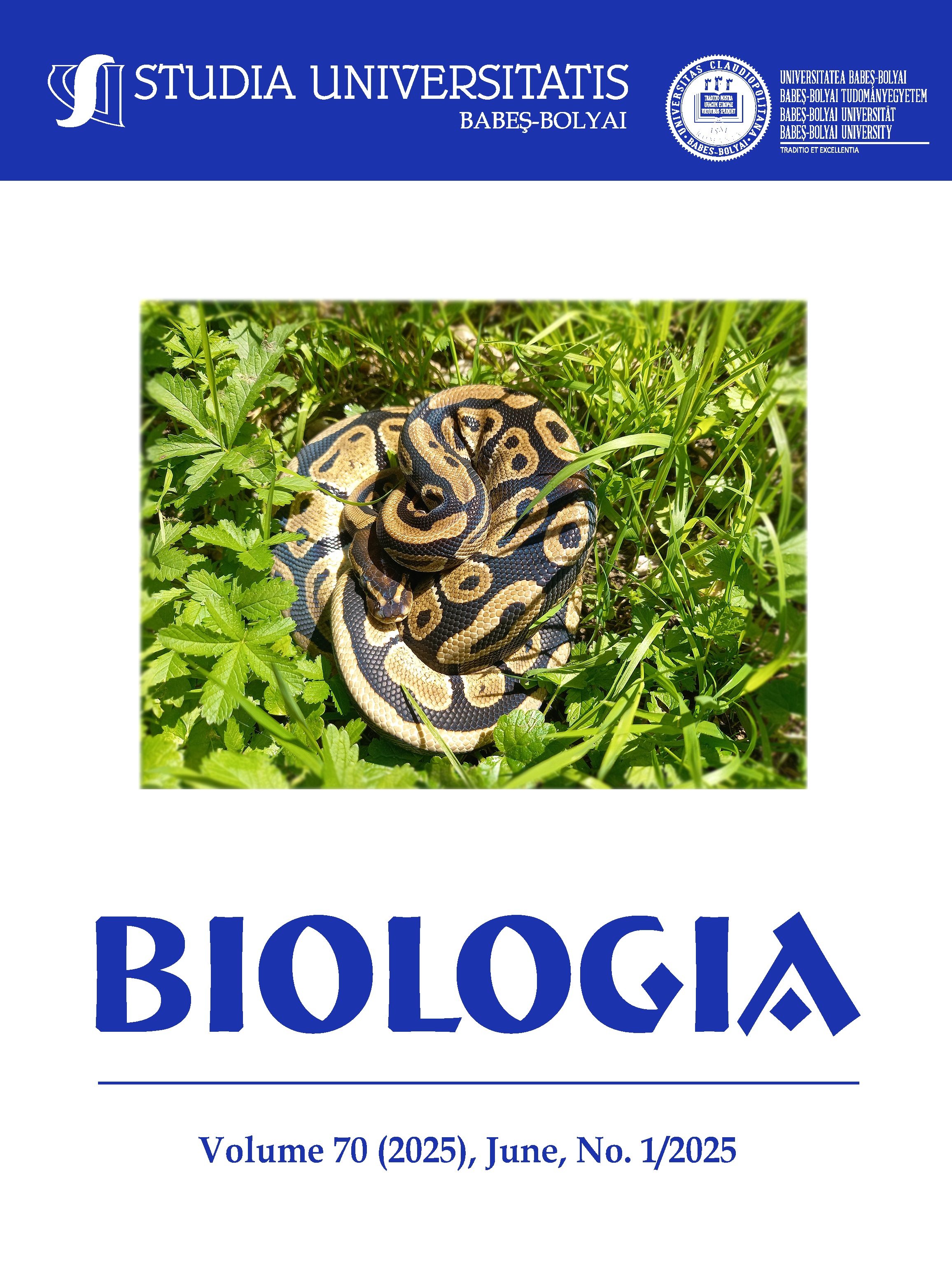 STUDIA UBB BIOLOGIA, Volume 70 (LXX), No. 1, June 2025