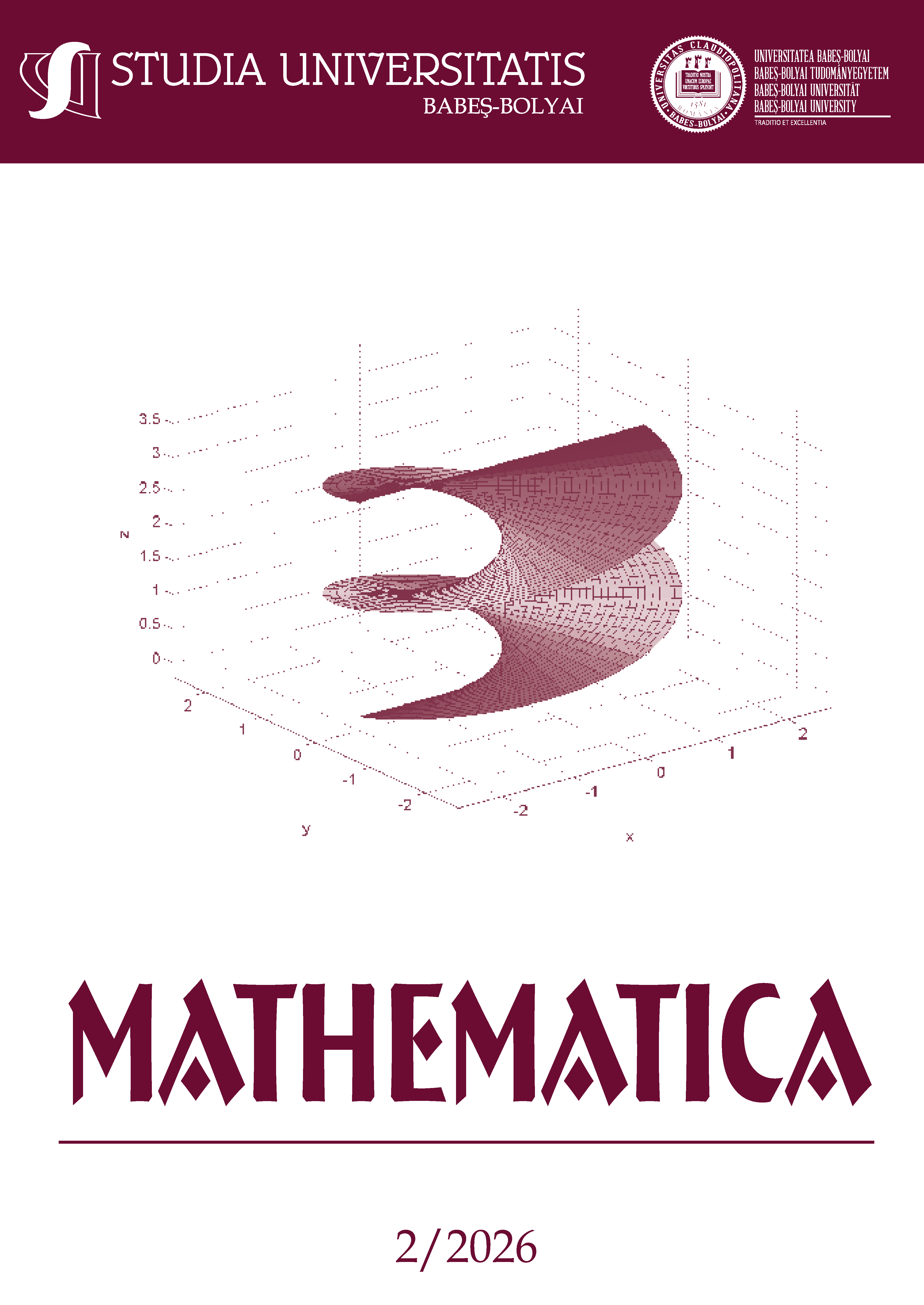 STUDIA UBB MATHEMATICA, Volume 71 (LXXI), No. 2, June 2026