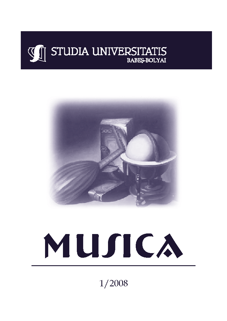 STUDIA UBB MUSICA, Volume 53 (LIII), No. 1, June 2008