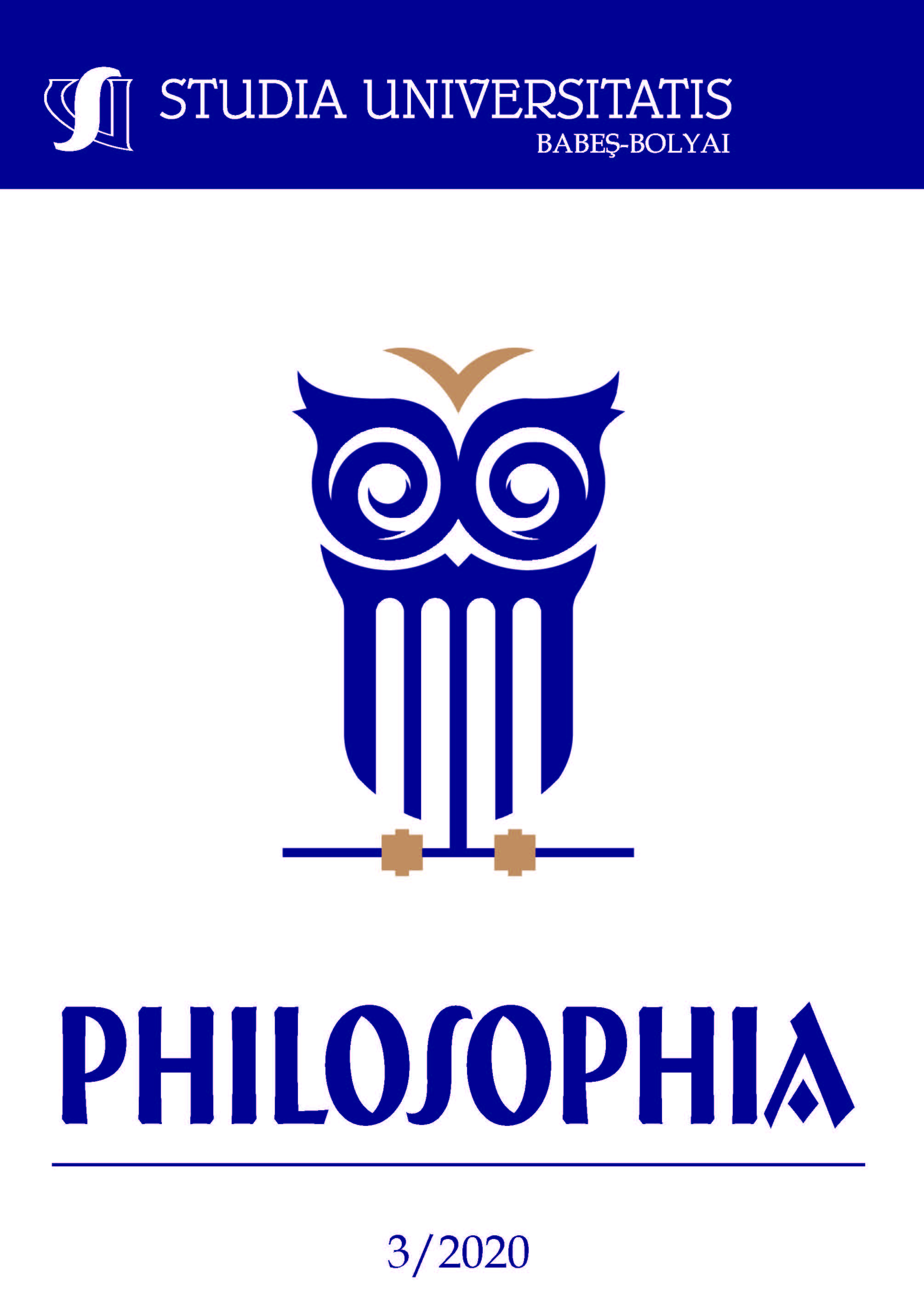 STUDIA UBB PHILOSOPHIA, Volume 65 (LXV), No. 3, December 2020