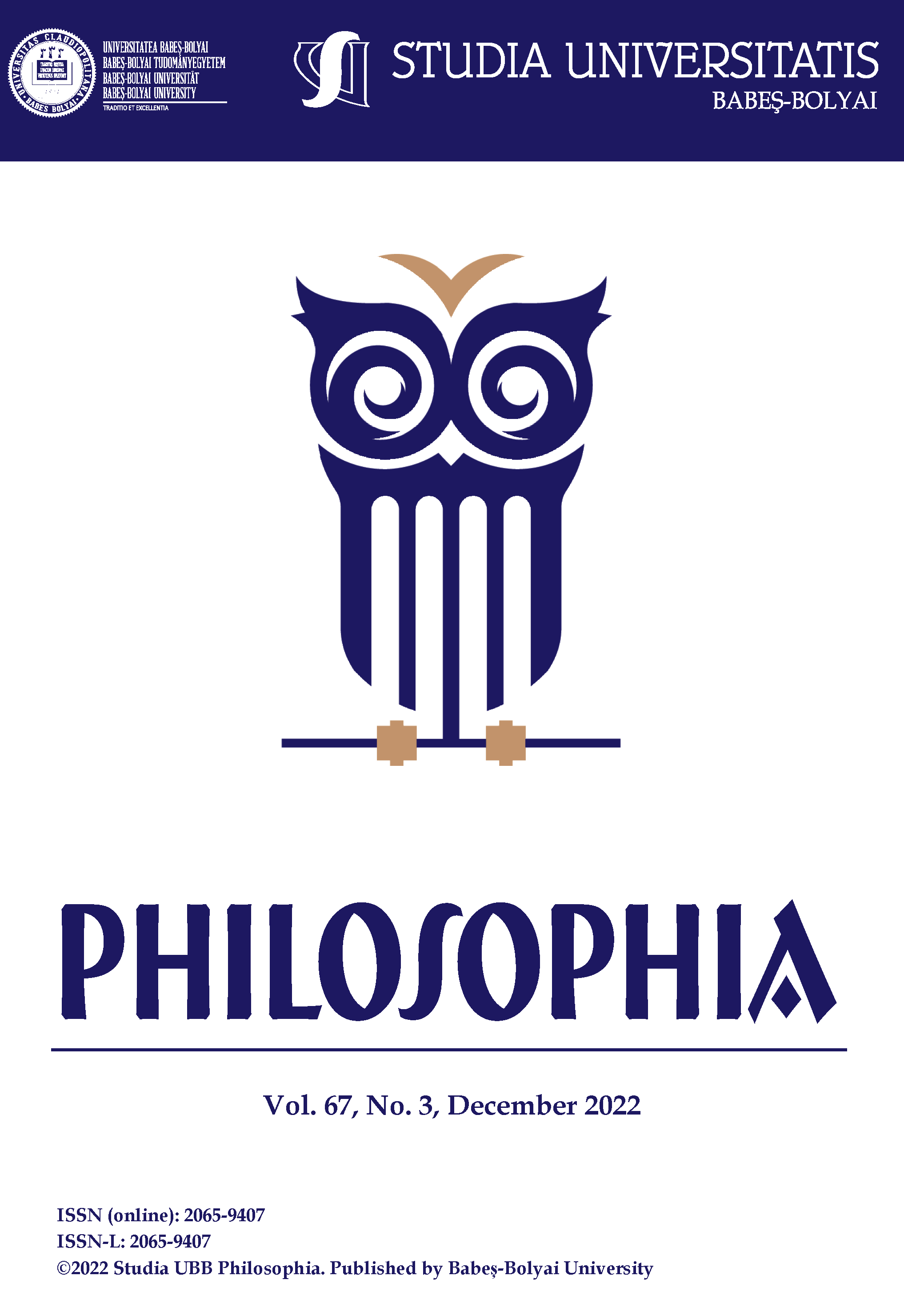 STUDIA UBB PHILOSOPHIA, Volume 67, No. 3, December 2022