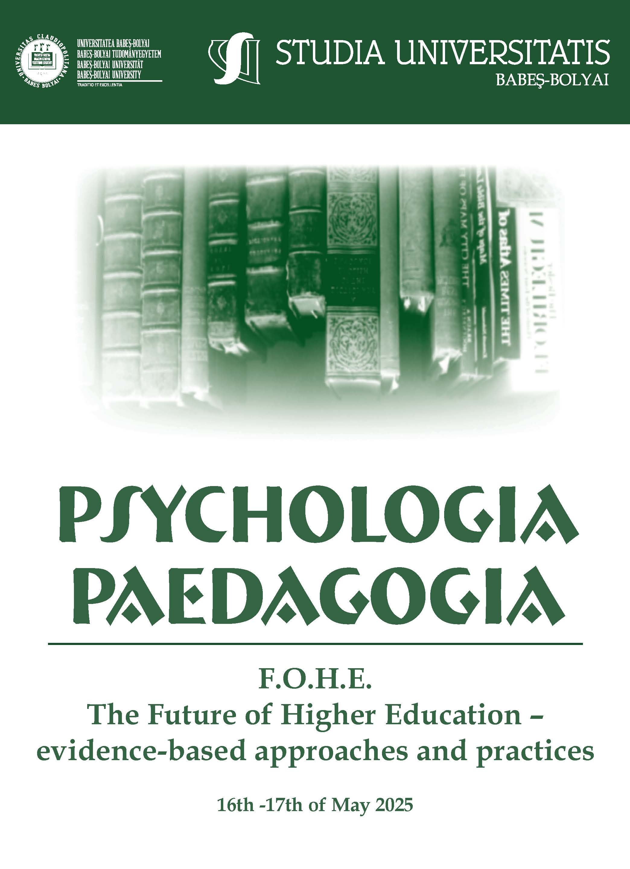 STUDIA UBB PSYCHOL.-PAED., Volume 71 (LXXI), Special Issue (FOHE), March 2026