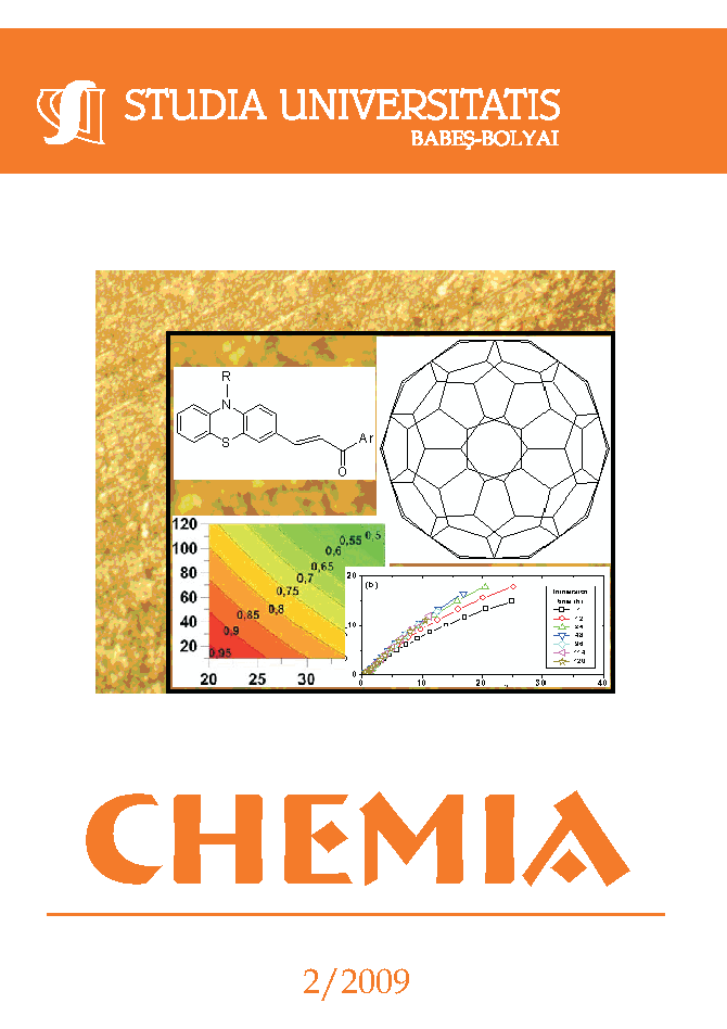 STUDIA UBB CHEMIA, Volume 54 (LIV), No. 2, June 2009