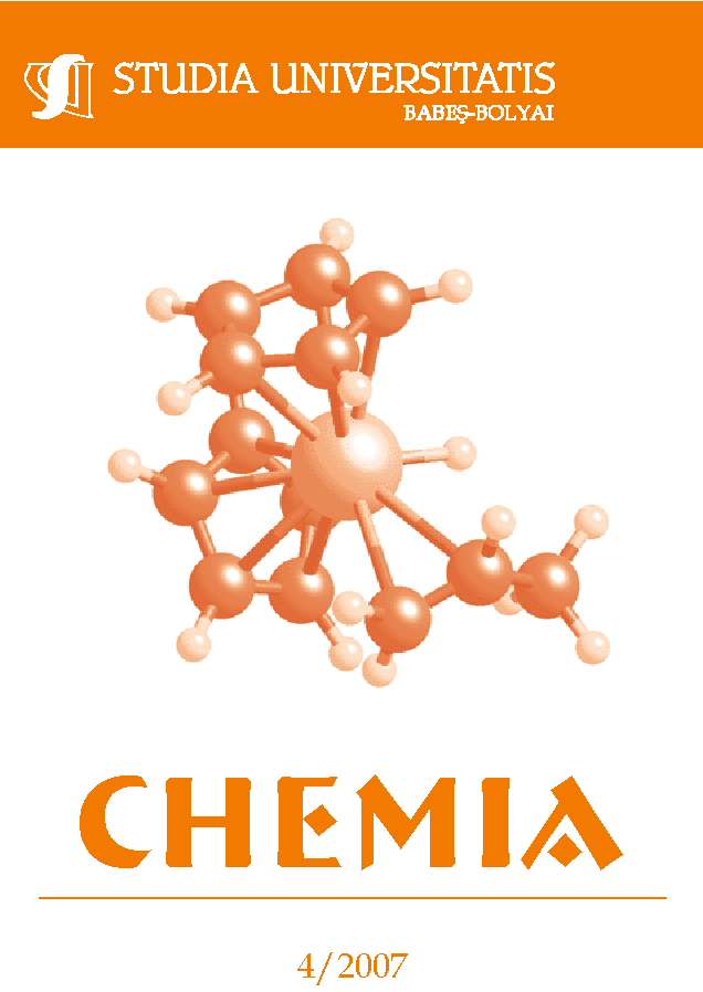 STUDIA UBB CHEMIA, Volume 52 (LII), No. 4, December 2007
