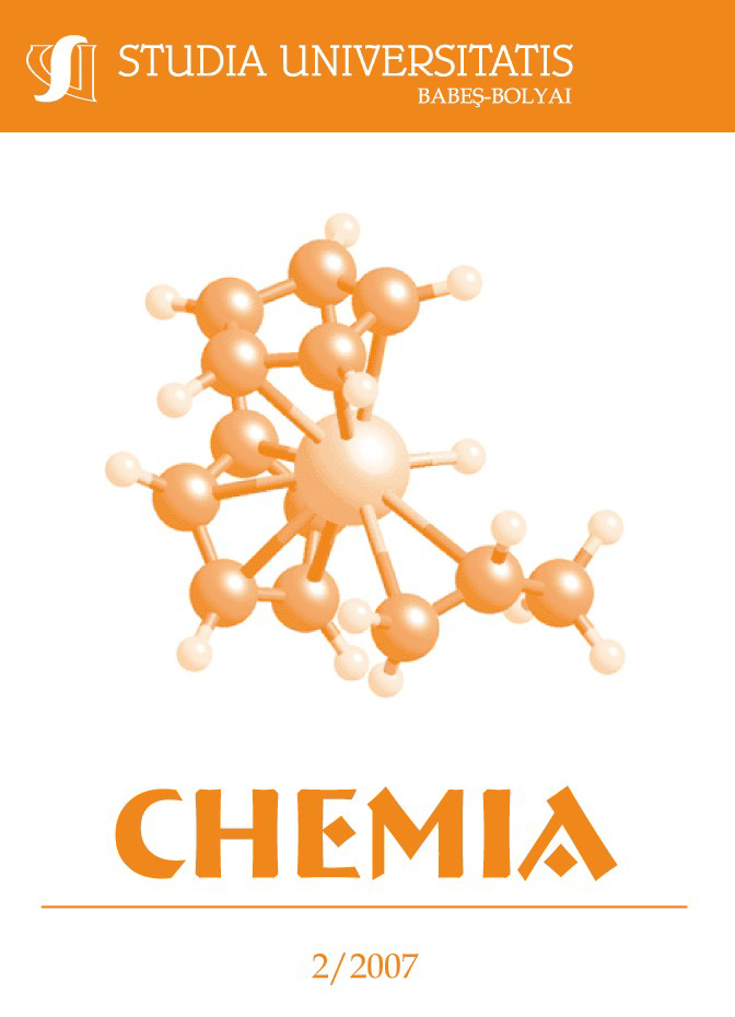 STUDIA UBB CHEMIA, Volume 52 (LII), No. 2, June 2007