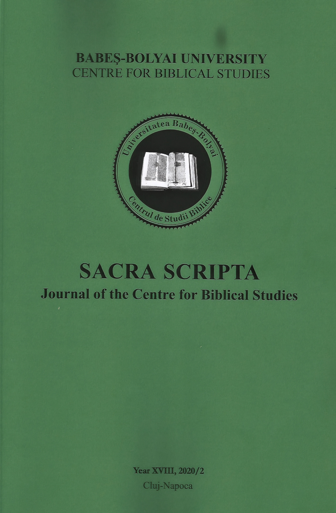 Sacra Scripta, XVIII, 2020/2, Cluj-Napoca, Romania